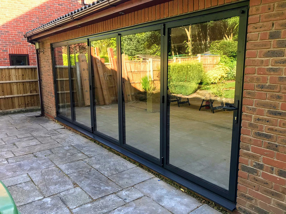 Aluminium bifold doors installation