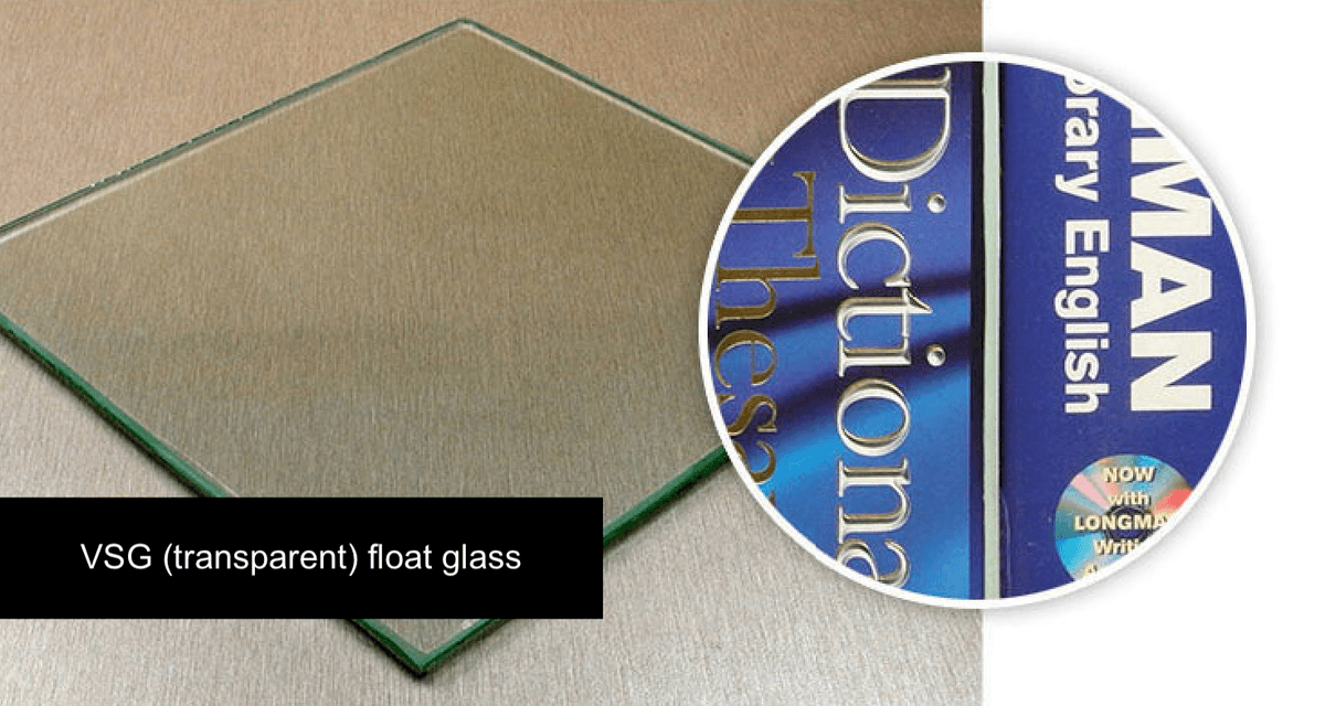 VSG transparent float glass swatch