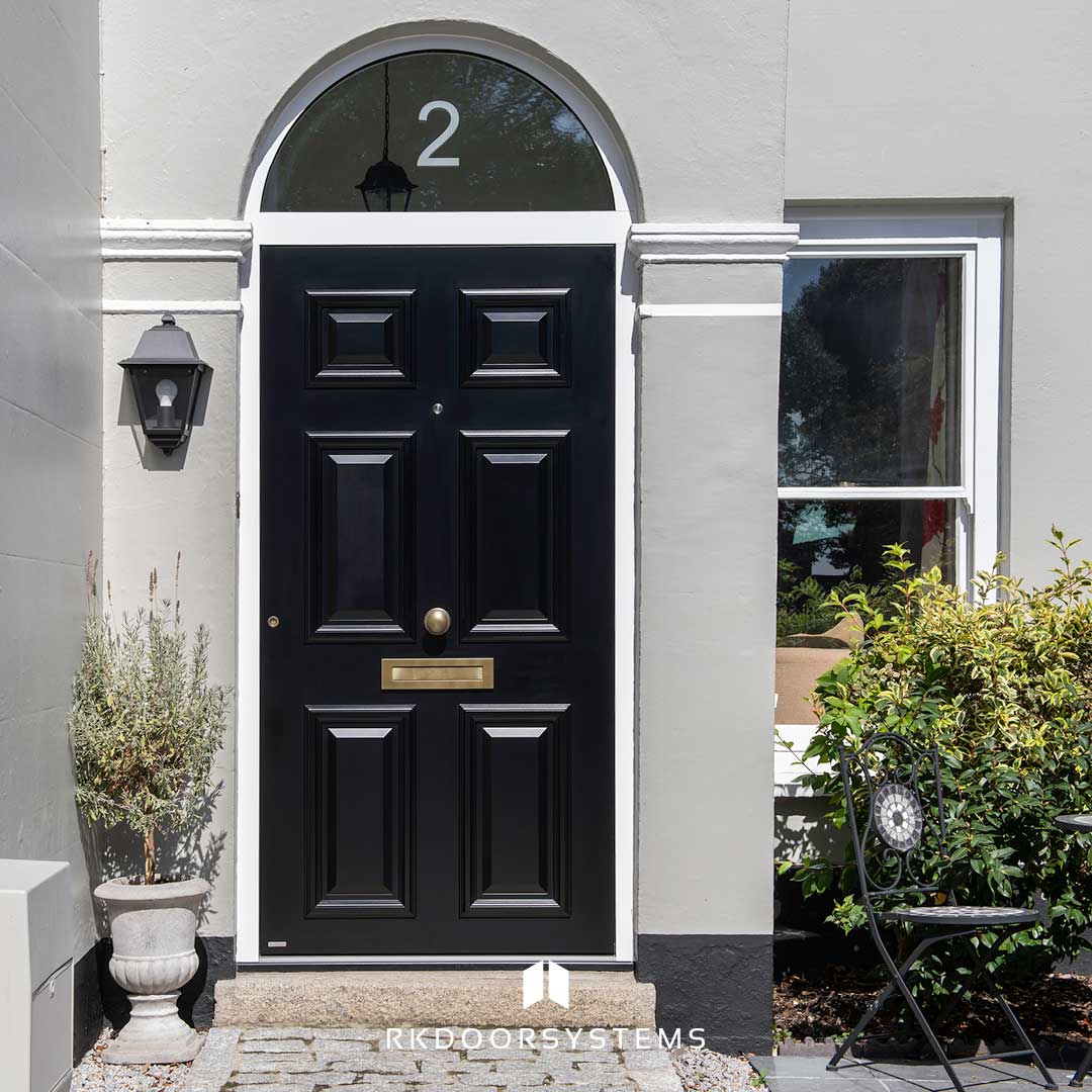 Traditional style aluminium entrance door on period property
