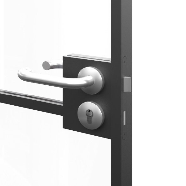 Monaco handle — square rose flat lever