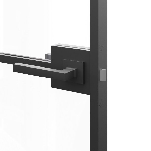 Nice handle — tapered lever on square rose