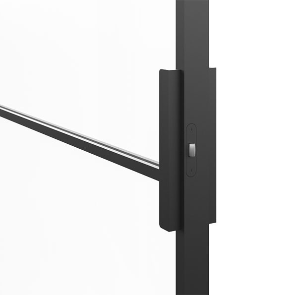 Oslo handle — compact bar with integrated lock