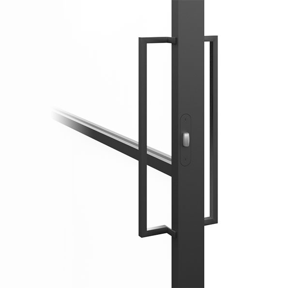 Vienna handle — elongated lever on slim escutcheon