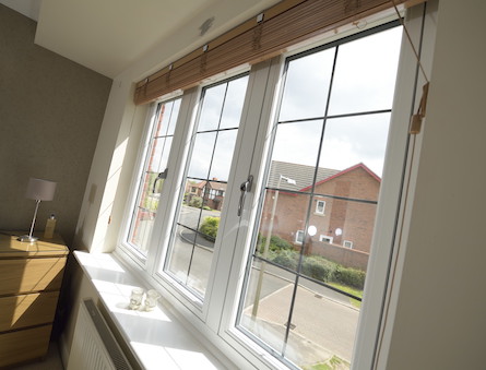 Heritage casement window detail — typical of multi-pane oriel configurations
